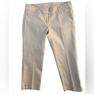 ANN TAYLOR Cambridge Crop Capri Tan Beige Pant Women 6P 6 Petite
